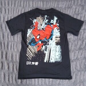 Marvel Comics x HUF Spiderman T Shirt Black Graphic Print Small
